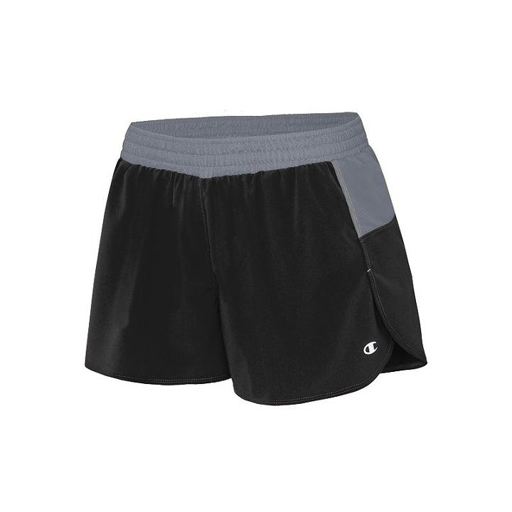 Plus Size Champion Sport 5 Colorblock Woven Shorts, Women's, Size: 2xl, Black