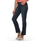 Women's Croft & Barrow&reg; Pull-on Straight Leg Jeans, Size: 14 Short, Dark Blue