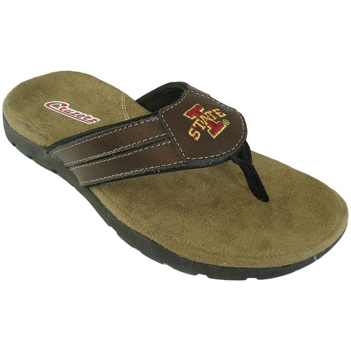 Men's Iowa State Cyclones Pregame Flip-flops, Size: 12, Brown