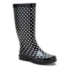 Sugar Raffle Women's Waterproof Rain Boots, Girl's, Size: 8, Black