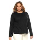 Plus Size Dana Buchman Chevron-ribbed Scoopneck Sweater, Women's, Size: 2xl, Oxford