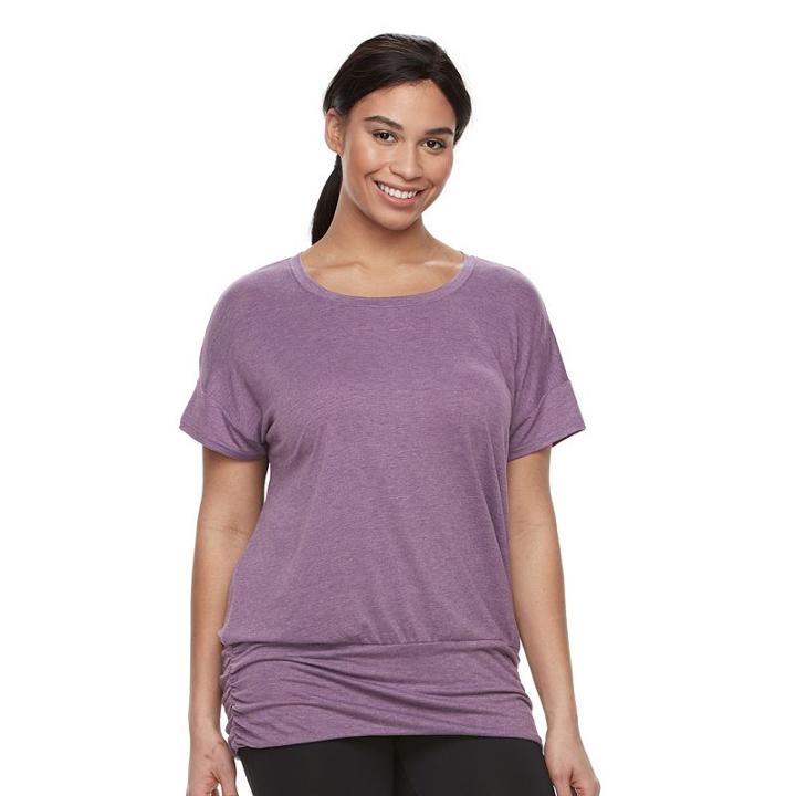 Plus Size Petite Tek Gear&reg; Banded-bottom Crewneck Tee, Women's, Size: 3xl, Med Purple