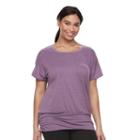 Plus Size Petite Tek Gear&reg; Banded-bottom Crewneck Tee, Women's, Size: 3xl, Med Purple