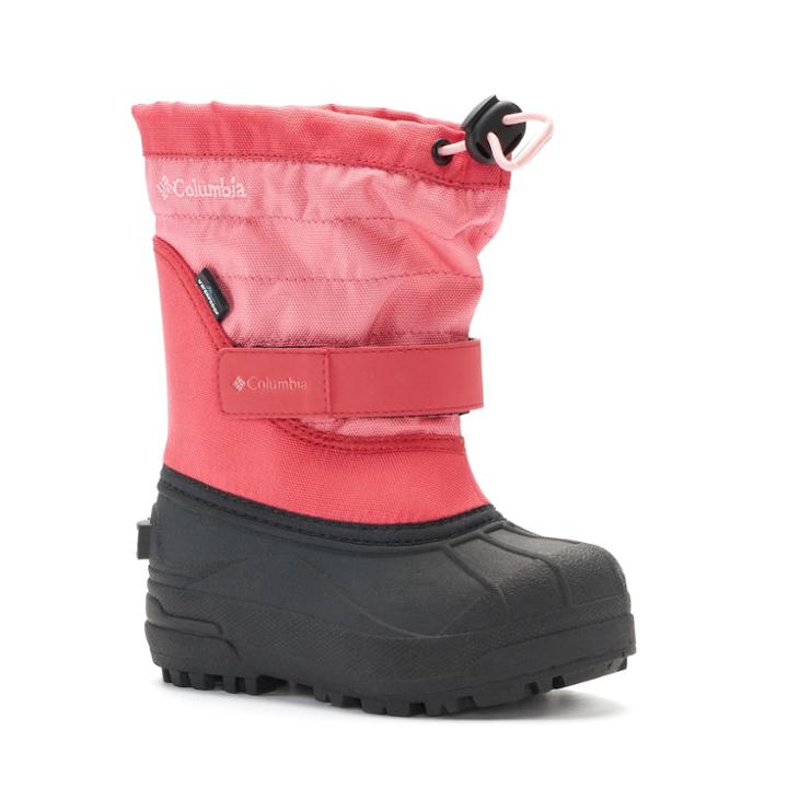 Columbia Powerbug Plus Ii Kids' Waterproof Winter Boots, Kids Unisex, Size: 3, Med Pink