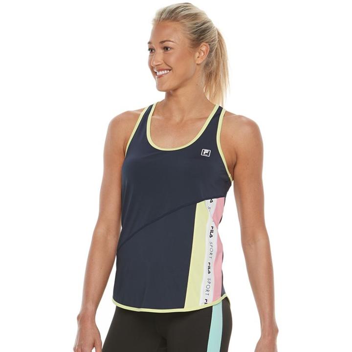Women's Fila Sport&reg; Racerback Running Tank, Size: Medium, Blue (navy)
