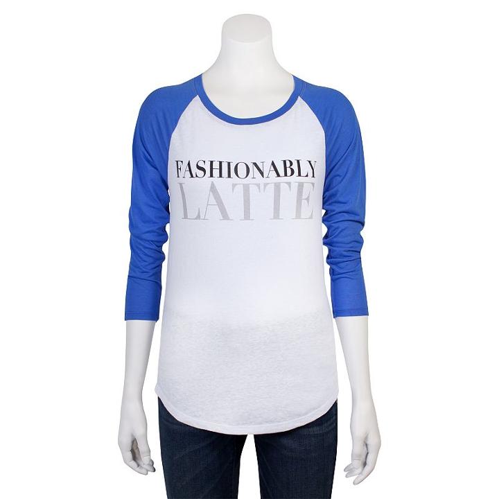 Juniors' Grayson Threads Crewneck Raglan Graphic Tee, Girl's, Size: Medium, White Oth