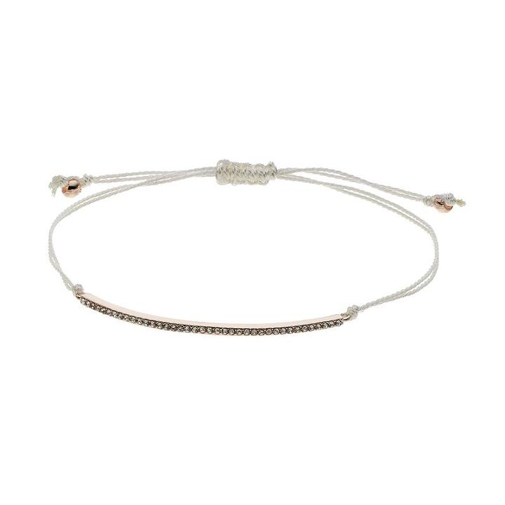 Lc Lauren Conrad Birth Month Pave Curved Bar Cord Bracelet, Women's, Natural