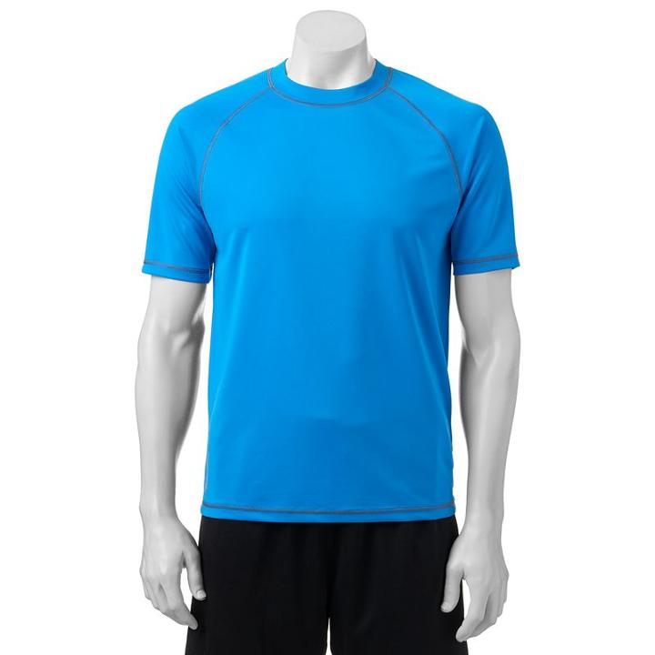 Men's Zeroxposur Island Rash Guard Swim Tee, Size: Large, Blue Other