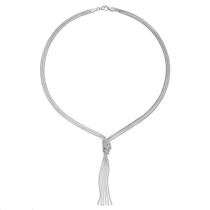 Sterling Silver Multi Strand Lariat Necklace, Women's