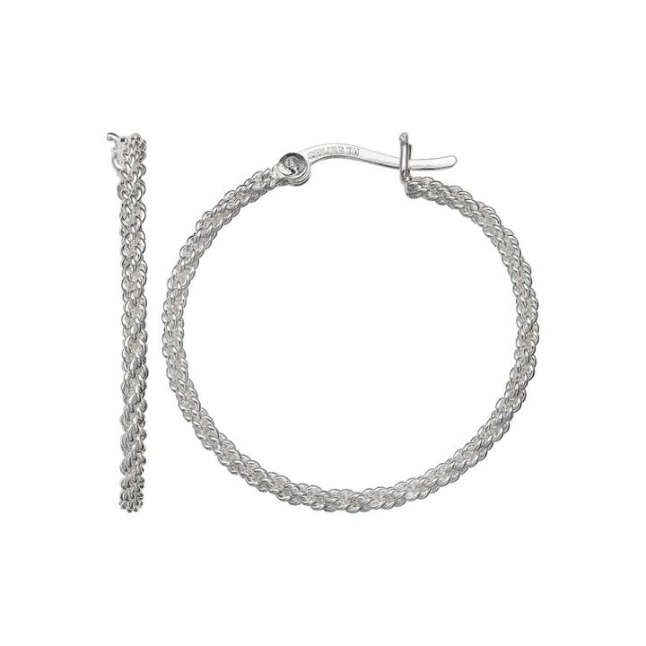 Primrose Sterling Silver Twisted Rope Hoop Earrings, Women's