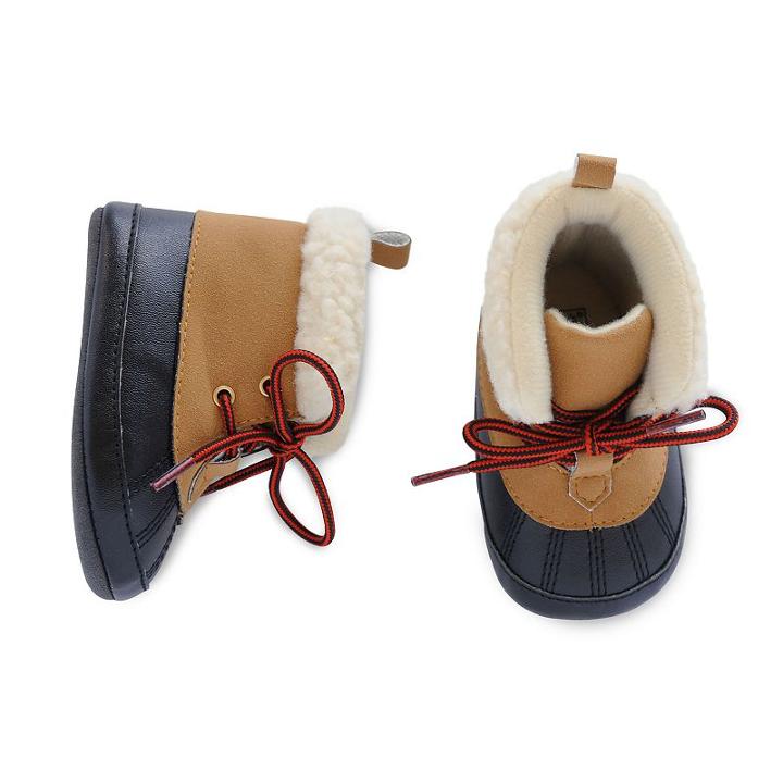 Baby Boy Carter's Duck Boot Crib Shoes, Size: 9-12months, Brown