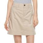 Women's Croft & Barrow&reg; Solid Twill Skort, Size: 12, Lt Beige