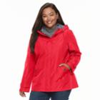Plus Size D.e.t.a.i.l.s Radiance Hooded Jacket, Women's, Size: 2xl, Red