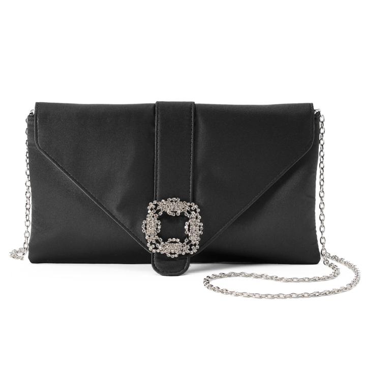 Gunne Sax By Jessica Mcclintock Riley Satin Crossbody Clutch, Women's, Black