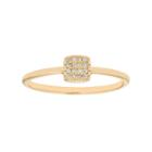 10k Gold Diamond Accent Cushion Ring, Women's, Size: 4, White
