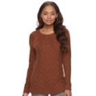 Women's Sonoma Goods For Life&trade; Lattice Sweater, Size: Xl, Med Brown