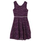 Girls 7-16 & Plus Size Speechless Allover Lace Sparkle Skater Dress, Size: 12 1/2, Drk Purple