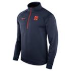 Men's Nike Syracuse Orange Quarter-zip Therma Top, Size: Xl, Blue (navy)