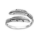 Primrose Sterling Silver Feather Bypass Ring, Women's, Size: 9, Grey