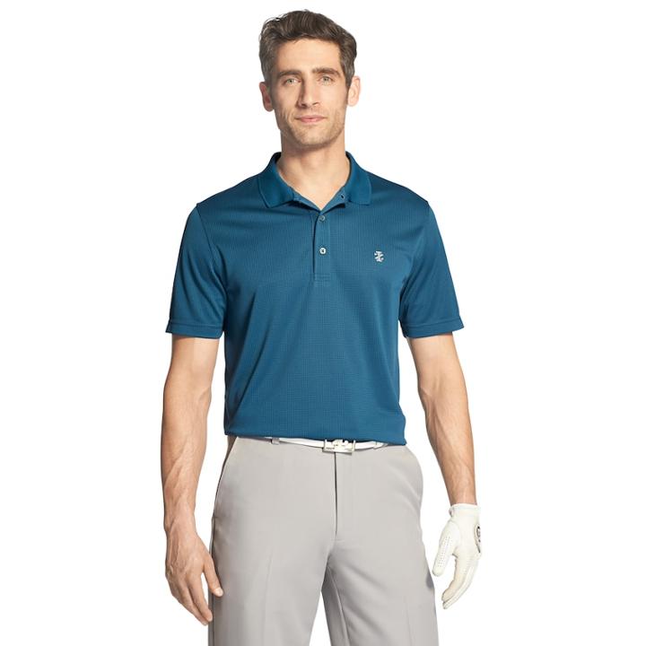 Men's Izod Swingflex Champion Classic-fit Grid Performance Golf Polo, Size: Small, Blue
