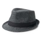 Men's Urban Pipeline&reg; Textured Cross-weave Fedora, Size: L/xl, Black
