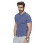 Men's Marc Anthony Slim-fit Space-dye Tee, Size: Medium, Blue (navy)