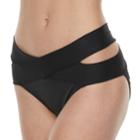 Women's Apt. 9&reg; Wrap Hipster Bikini Bottoms, Size: Medium, Black
