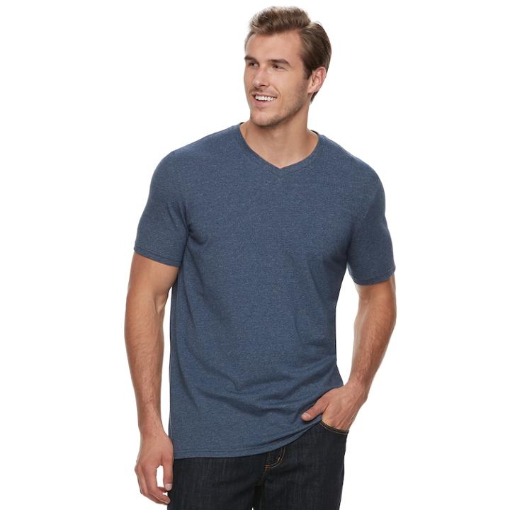 Big & Tall Sonoma Goods For Life™ Supersoft Stretch V-neck Tee, Men's, Size: Xxl Tall, Blue
