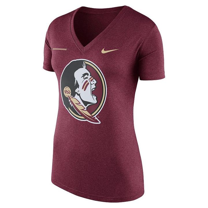 Women's Nike Florida State Seminoles Striped Bar Tee, Size: Xl, Red