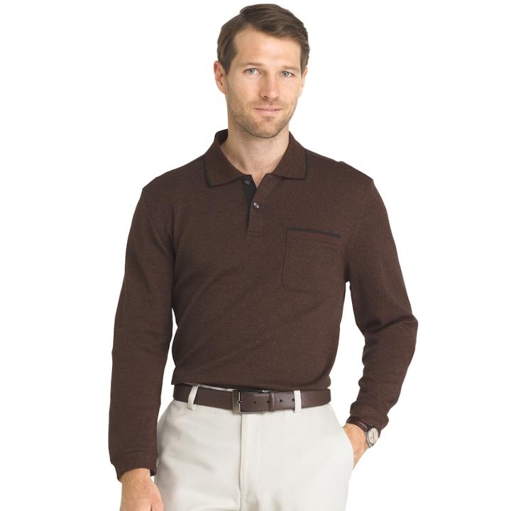 Big & Tall Van Heusen Flex Classic-fit Stretch Polo, Men's, Size: Xl Tall, Brt Orange