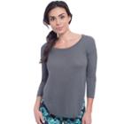 Women's Soybu Zahra Slubbed Colorblock Sweater, Size: Large, Grey (charcoal)