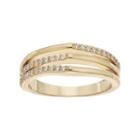 Lc Lauren Conrad Simulated Crystal 3-row Angular Ring, Women's, Gold