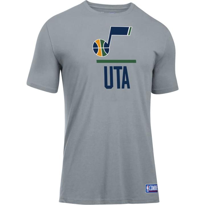 Men's Under Armour Utah Jazz Charged Lockup Tee, Size: Xxl, Jaz Gray