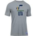 Men's Under Armour Utah Jazz Charged Lockup Tee, Size: Xxl, Jaz Gray