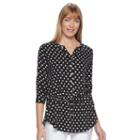 Women's Croft & Barrow&reg; Drawstring Waist Top, Size: Xs, Oxford