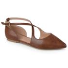 Journee Collection Malina Women's D'orsay Flats, Girl's, Size: 9, Brown