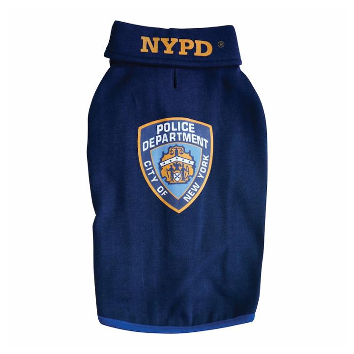 Royal Animals Nypd Police Badge Dog Sweatshirt, Adult Unisex, Size: Small, Blue
