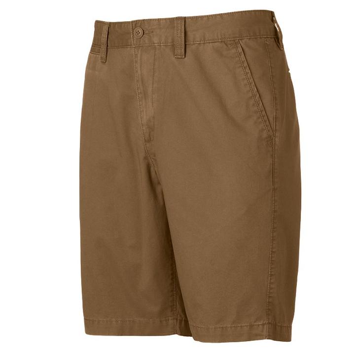 Men's Sonoma Goods For Life&trade; Solid Twill Shorts, Size: 34, Med Brown