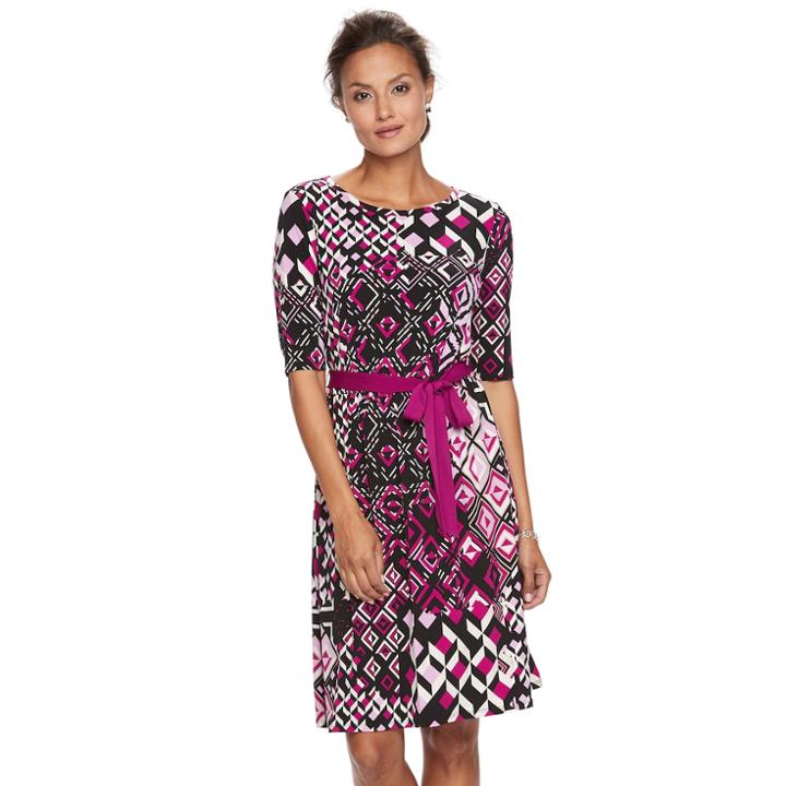 Women's Dana Buchman Scoopneck Dress, Size: Xs, Med Purple