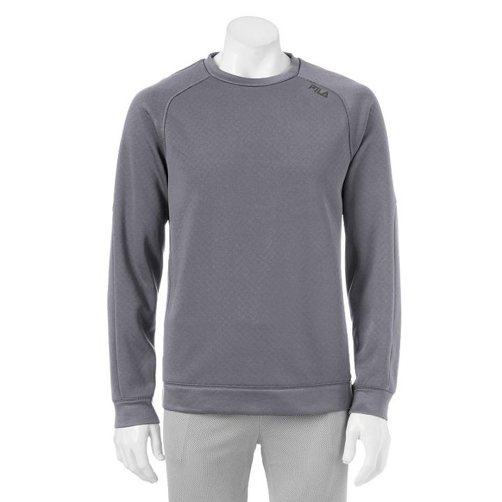 Big & Tall Fila Sport&reg; Alpha Fleece Crew Sweatshirt, Men's, Size: 3xb, Dark Grey
