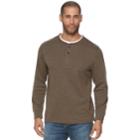 Men's Method Classic-fit Mock-layer Henley, Size: Xxl, Brown