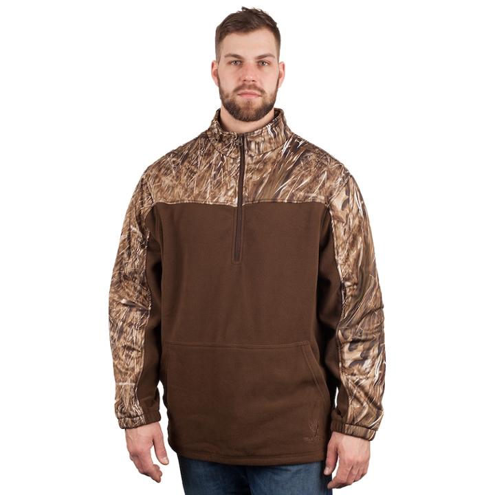 Huntworth 1/4-zip Camouflage Fleece Pullover - Men, Size: Medium, Grey