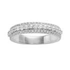14k White Gold 1/2-ct. T.w. Igl Certified Diamond Multirow Wedding Ring, Women's, Size: 6
