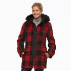 Women's Apt. 9&reg; Hooded Wool Blend Anorak Jacket, Size: Xl, Brt Red