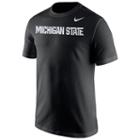 Men's Nike Michigan State Spartans Wordmark Tee, Size: Xxl, Black