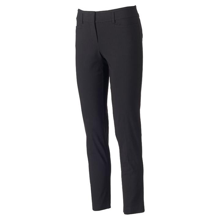 Juniors' Candie's® Audrey Millennium Skinny Pants, Girl's, Size: 7, Black