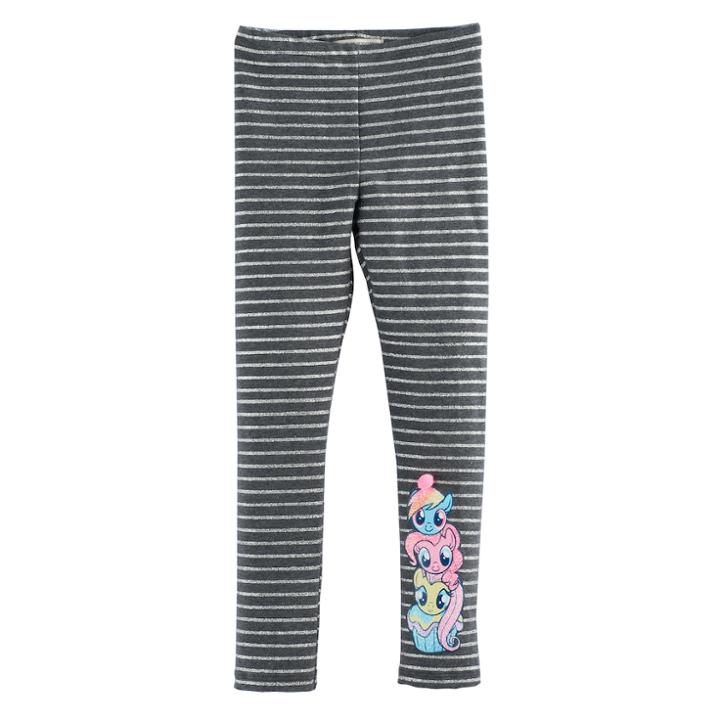 Girls 4-7 My Little Pony: The Movie Rainbow Dash, Pinkie Pie & Fluttershy Sparkle Leggings, Size: 7, Light Grey