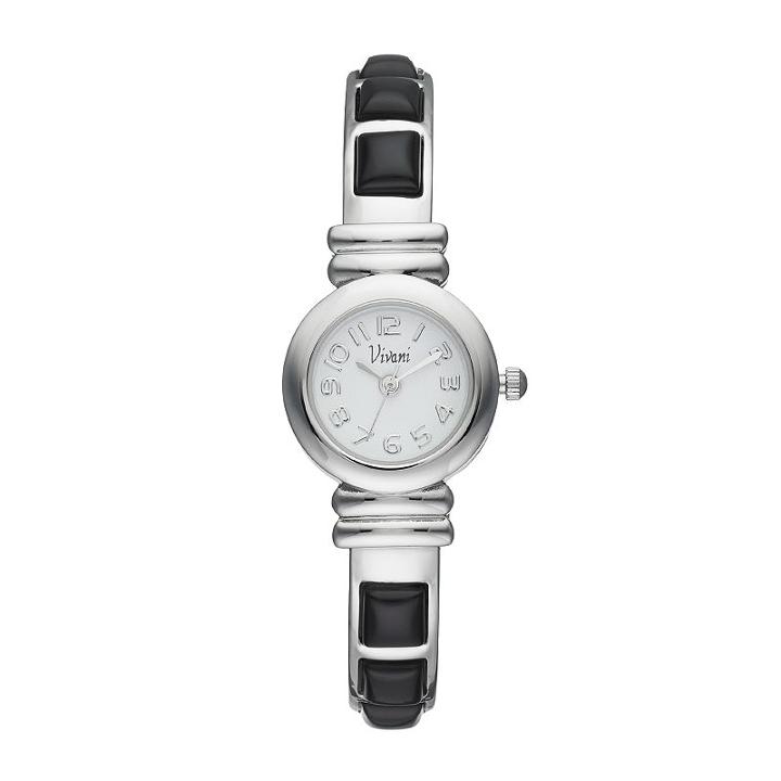 Vivani Women's Onyx Stainless Steel Cuff Watch, Black