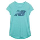 Girls 7-16 New Balance Heather Graphic Tee, Girl's, Size: Medium, Turquoise/blue (turq/aqua)