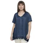 Plus Size French Laundry Cold Shoulder Top, Women's, Size: 3xl, Blue Other
